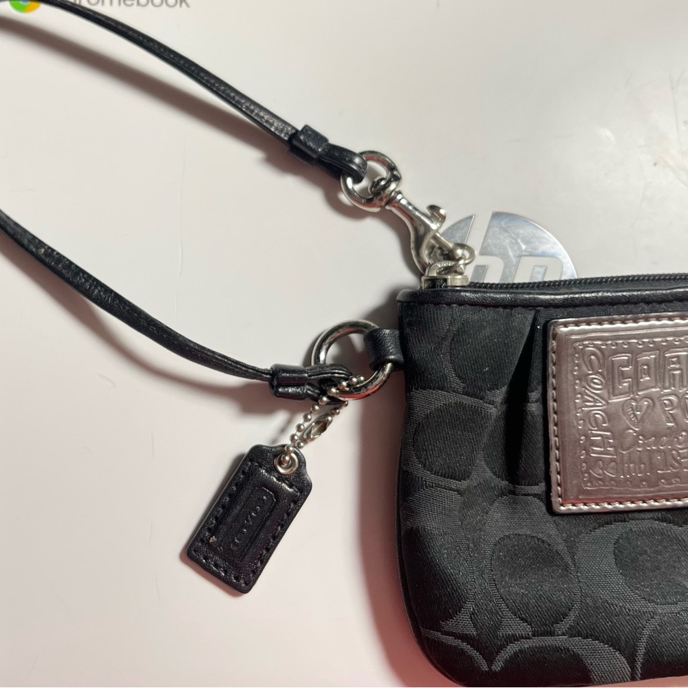 Coach Black Clutch with Signature Monogram - Picture 4 of 9